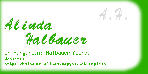 alinda halbauer business card